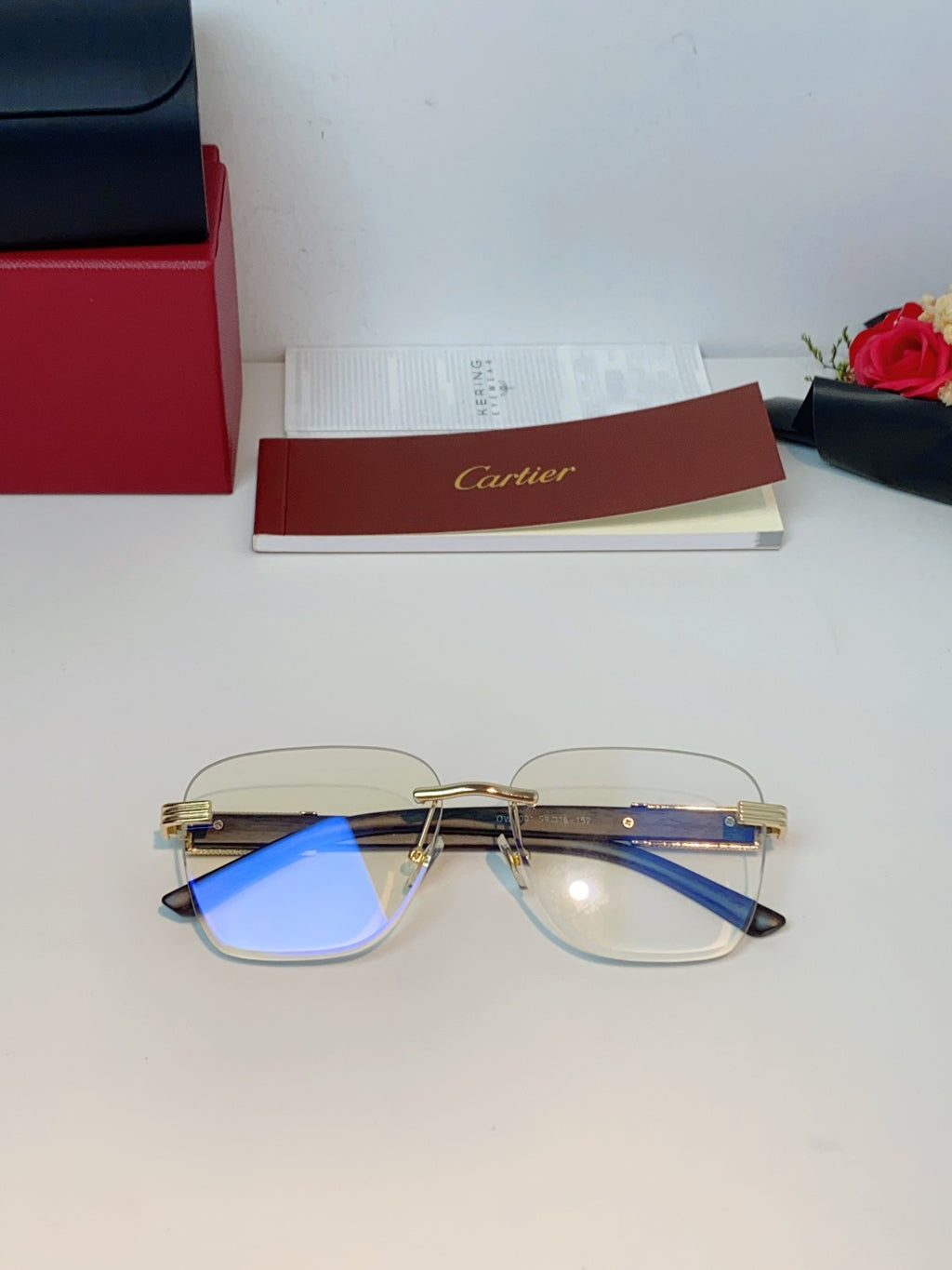 Cartier Lightweight Rimless Silver Lens Sunglasses for Men & Women - 358572 - detail image 10