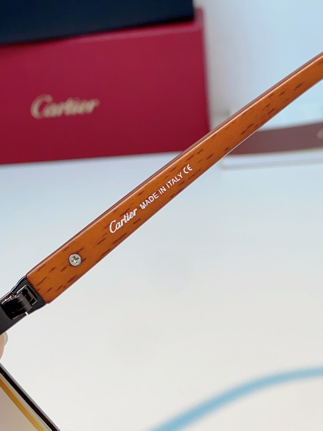 Cartier Metal Aviator Brown Lens Sunglasses for Men - detail image 9