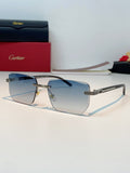 Cartier Lightweight Metal Rimless Silver Lens Sunglasses for Men & Wo - 358513
