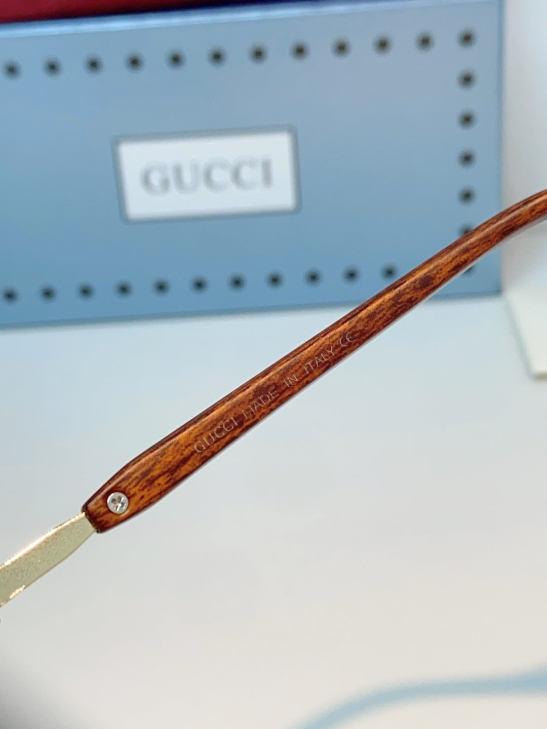 Gucci Lightweight Metal Rimless Black Lens Sunglasses for Men & Women - detail image 9