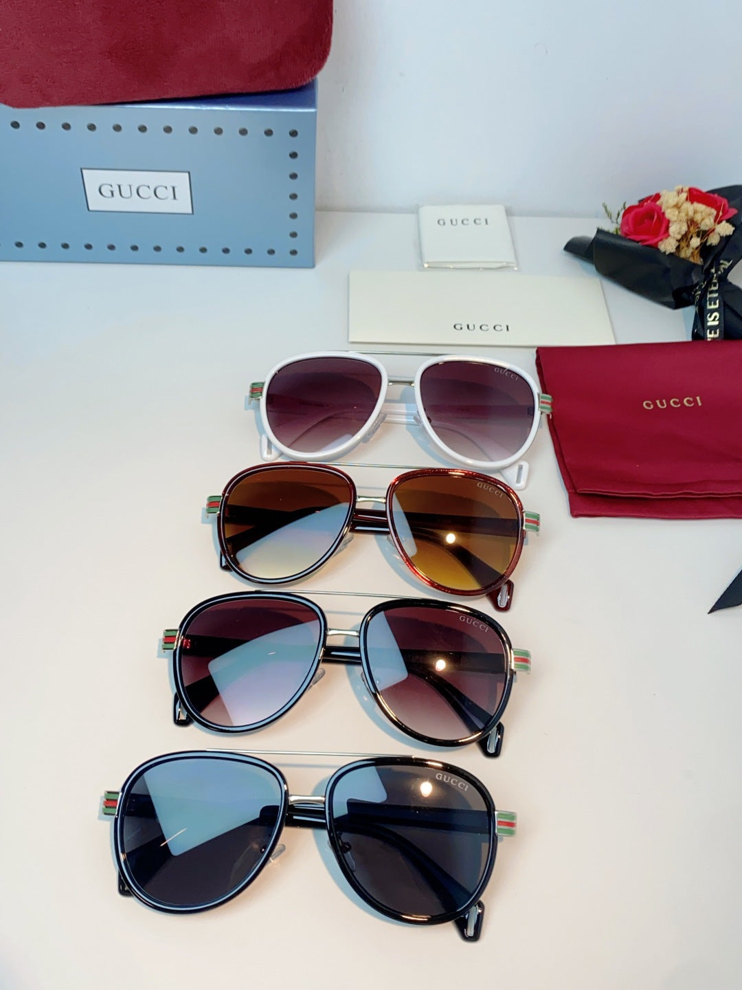 Gucci Aviator Gray Lens Sunglasses for Men & Women - detail image 13