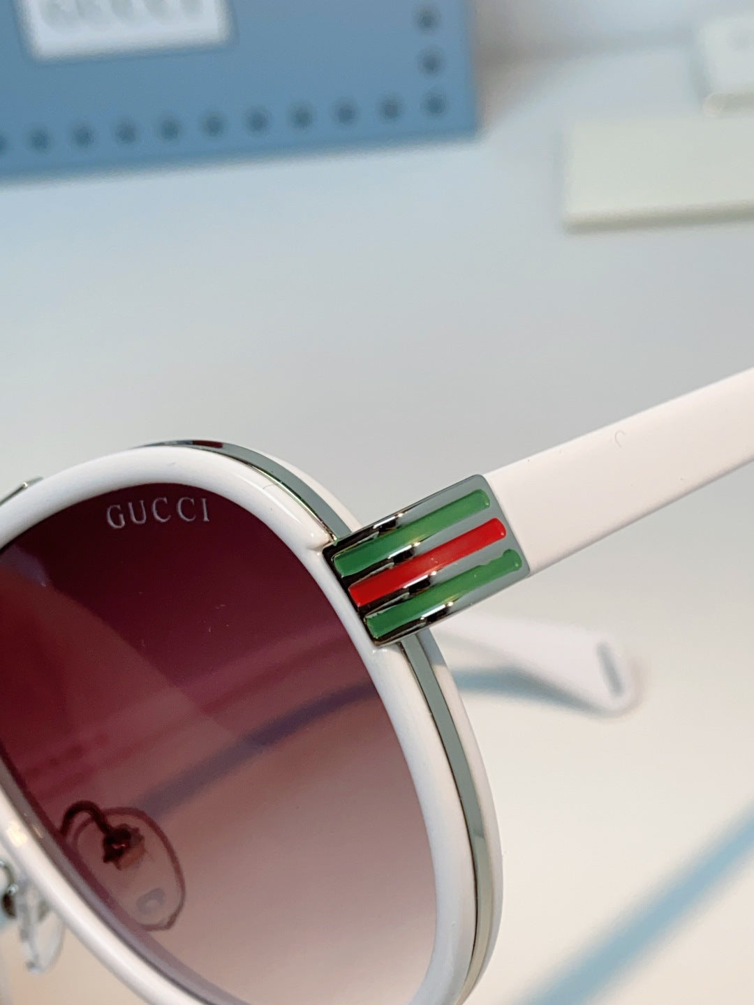 Gucci Aviator Red Lens Sunglasses for Men & Women - 357959 - detail image 8