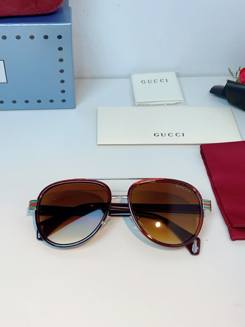 Gucci Aviator Brown Lens Sunglasses for Men & Women - 357960 - detail image 10