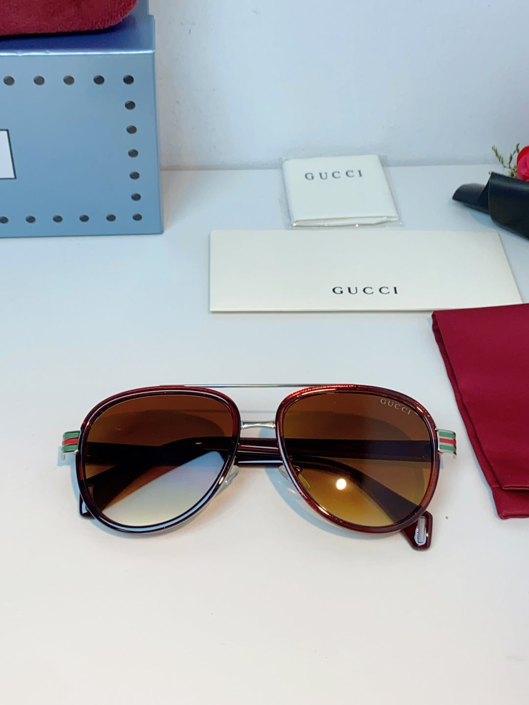 Gucci Aviator Brown Lens Sunglasses for Men & Women - 357960 - detail image 10