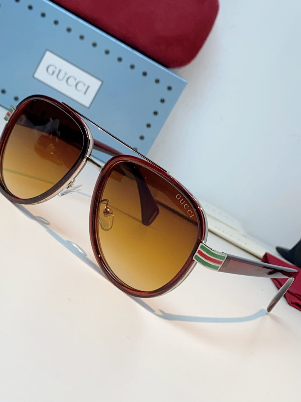 Gucci Aviator Brown Lens Sunglasses for Men & Women - 357960 - detail image 7