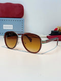 Gucci Aviator Brown Lens Sunglasses for Men & Women - 357960