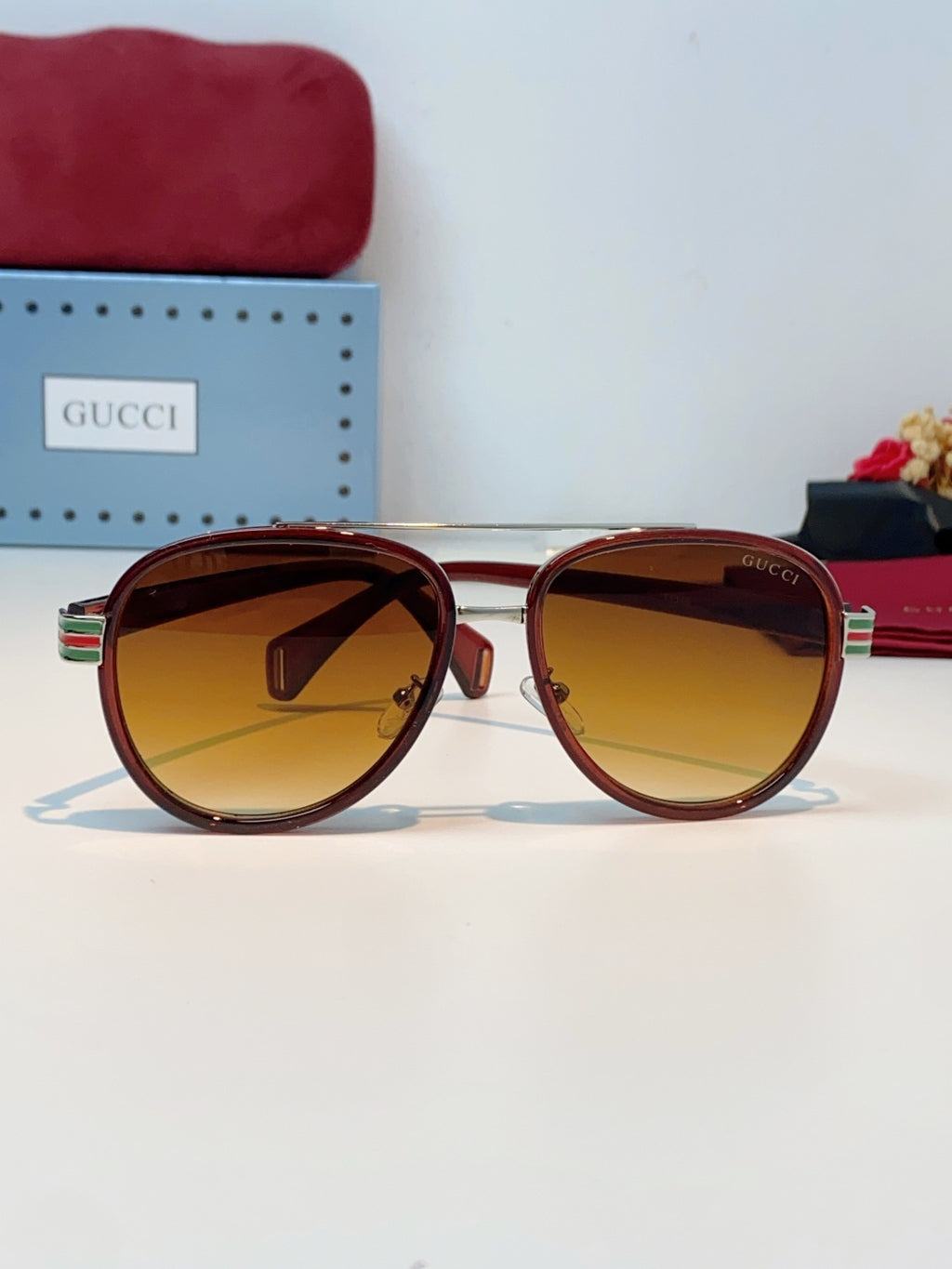 Gucci Aviator Brown Lens Sunglasses for Men & Women - 357960 - detail image 2