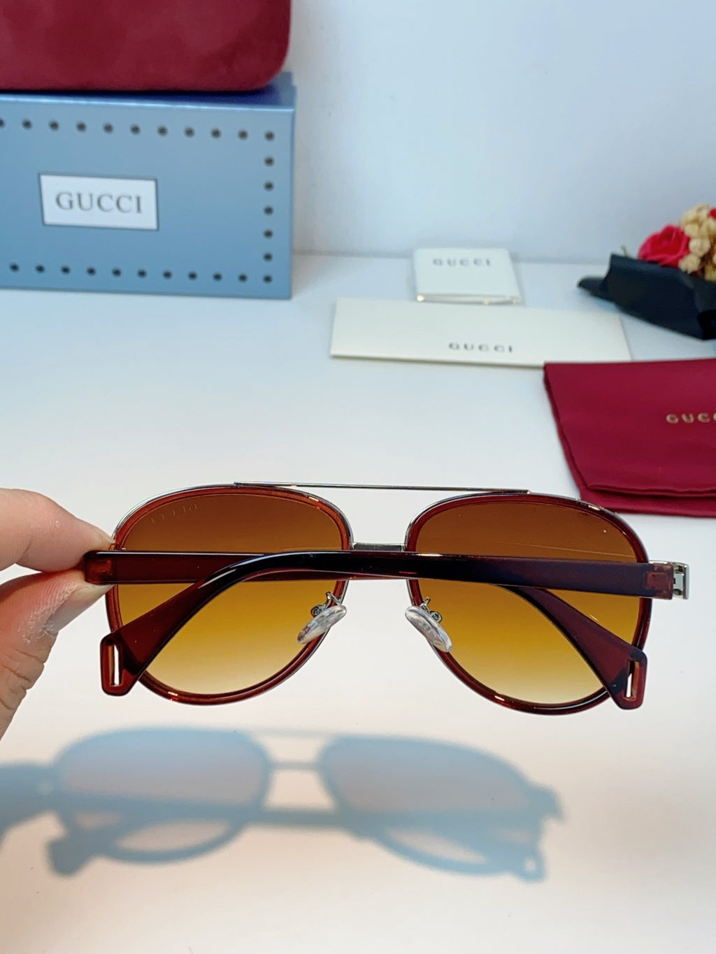 Gucci Aviator Brown Lens Sunglasses for Men & Women - 357960 - detail image 5