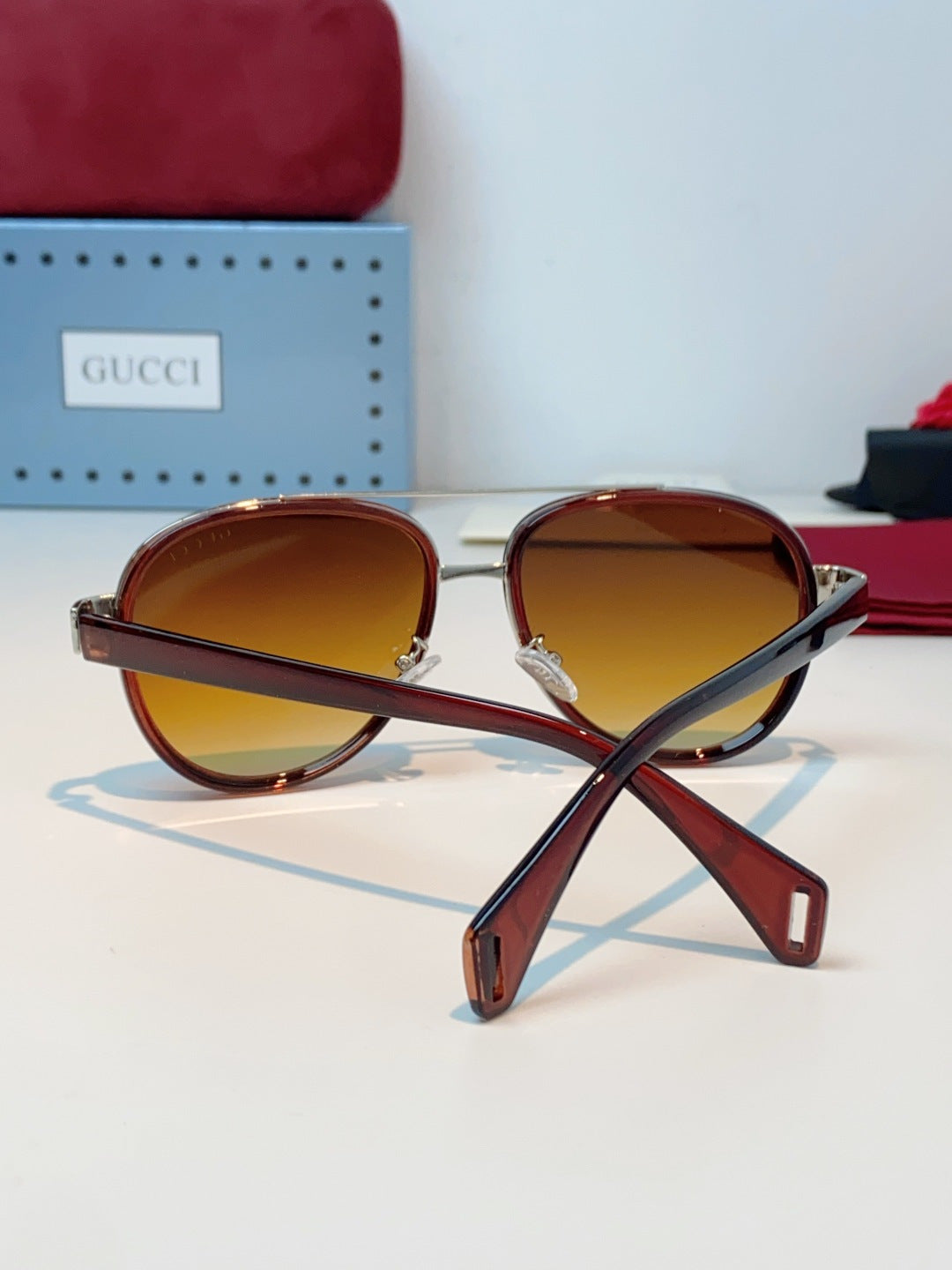 Gucci Aviator Brown Lens Sunglasses for Men & Women - 357960 - detail image 3