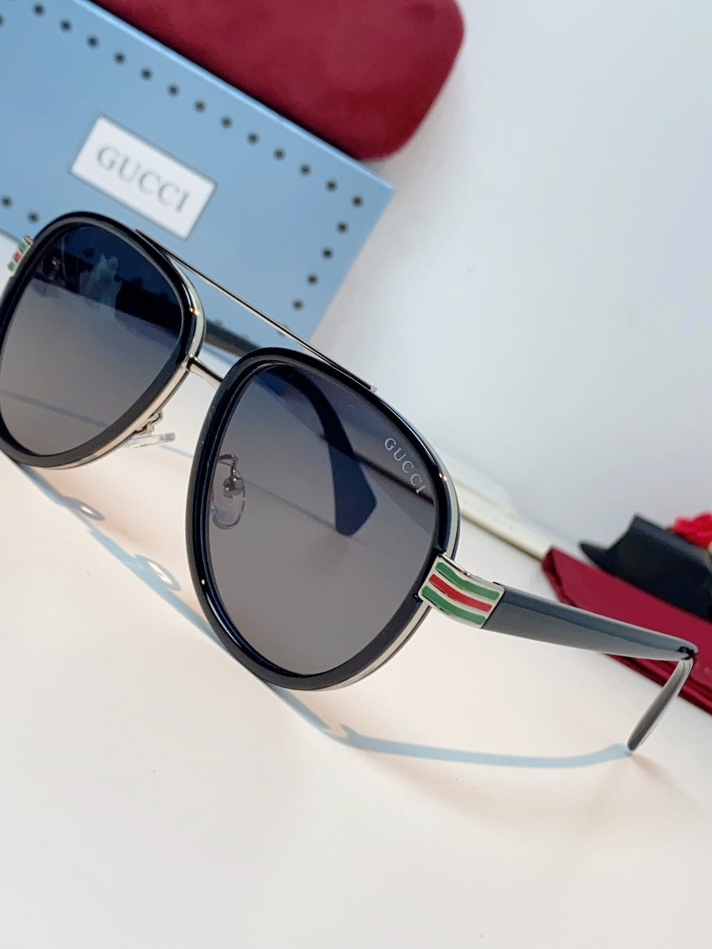 Gucci Aviator Gray Lens Sunglasses for Men & Women - detail image 7