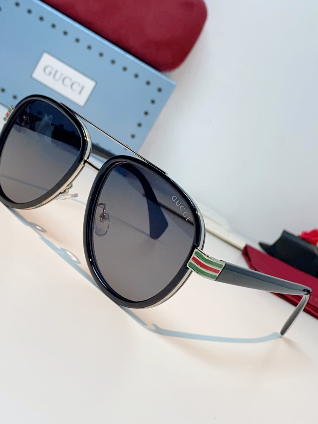 Gucci Aviator Gray Lens Sunglasses for Men & Women - detail image 7