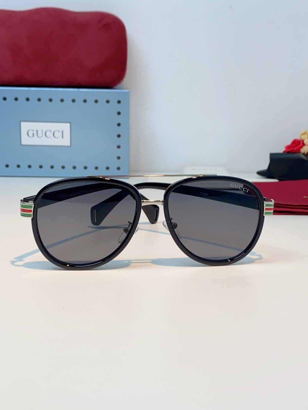 Gucci Aviator Gray Lens Sunglasses for Men & Women - detail image 2