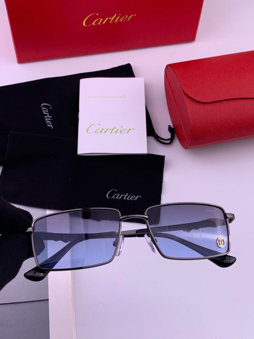 Cartier K51758 Fashion Black Lens Sunglasses for Men & Women - 358496 - detail image 2
