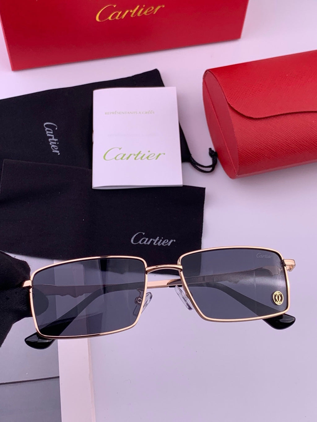 Cartier K51758 Fashion Black Lens Sunglasses for Men & Women - 358496 - detail image 4