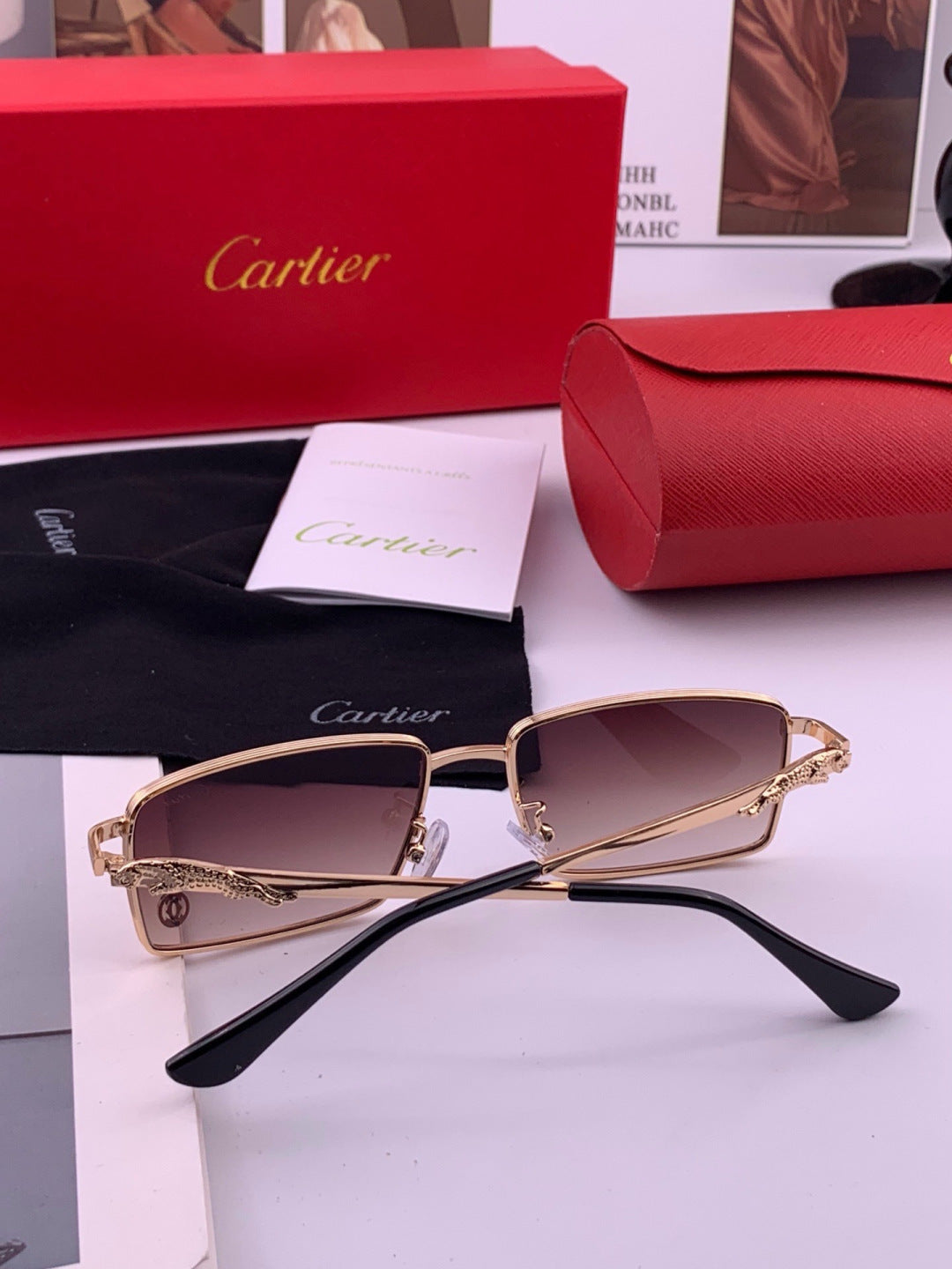 Cartier K51758 Fashion Black Lens Sunglasses for Men & Women - 358496 - detail image 6
