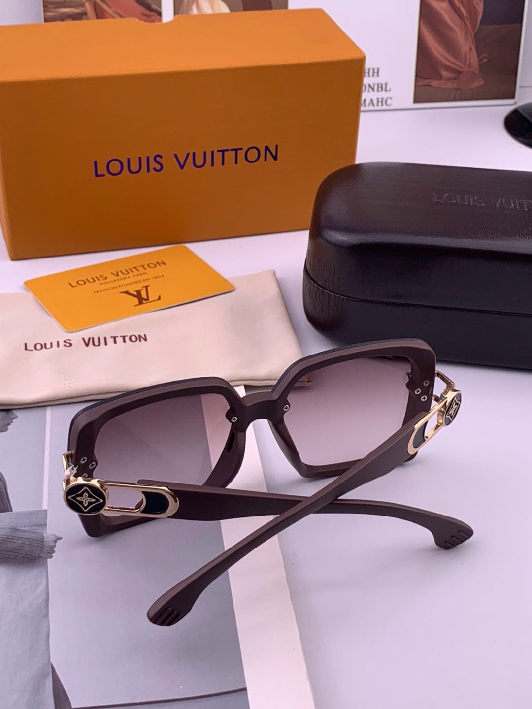Louis Vuitton L5304 Polarized Square Brown Lens Sunglasses for Men & - 357688 - detail image 6