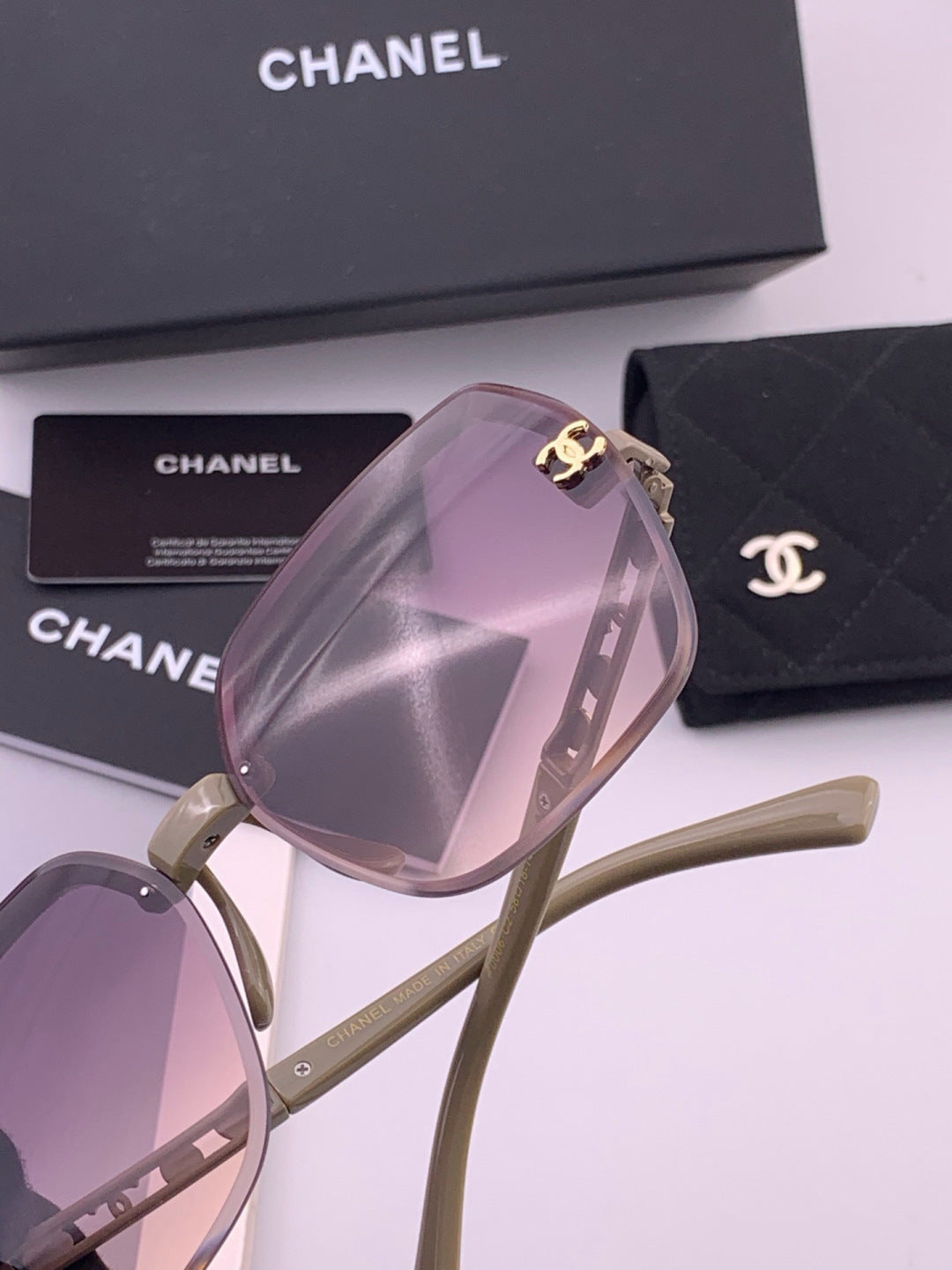 Chanel CH67000 Fashion Purple Lens Sunglasses for Men & Women - 358133 - detail image 7