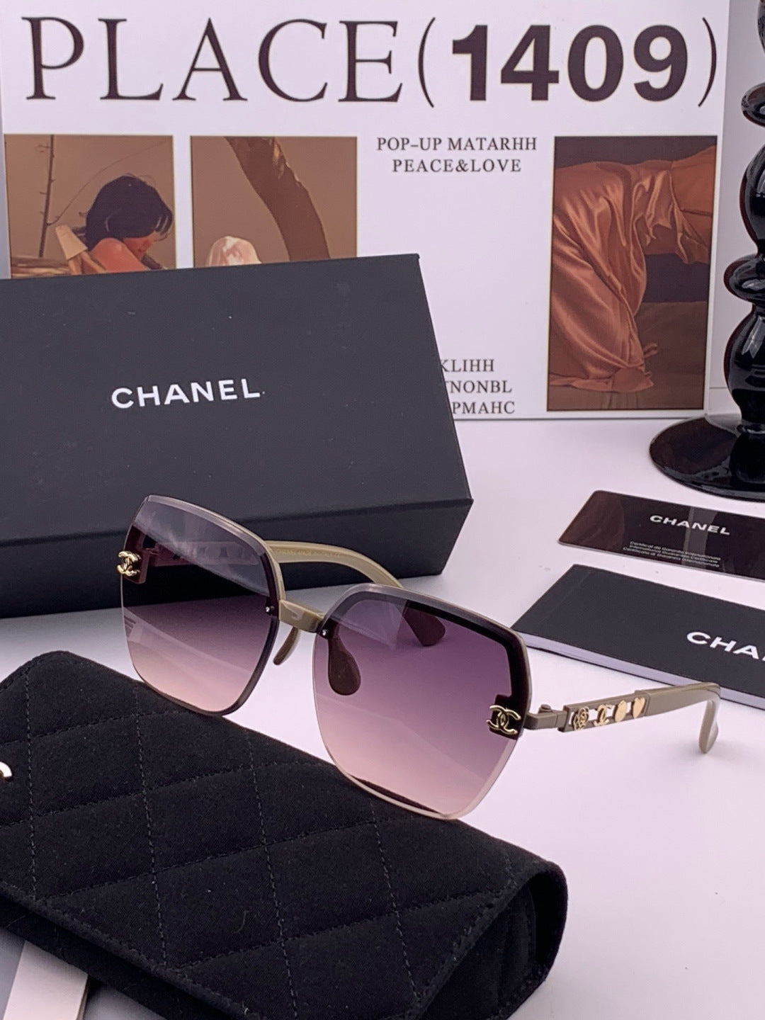 Chanel CH67000 Fashion Purple Lens Sunglasses for Men & Women - 358133 - detail image 2