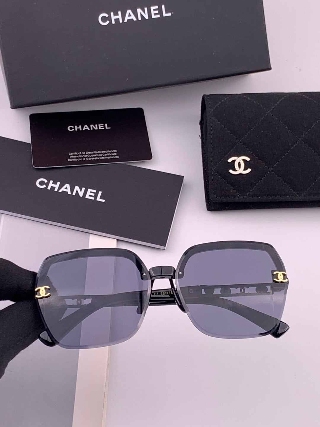 Chanel CH67000 Fashion Black Lens Sunglasses for Men & Women - 358134