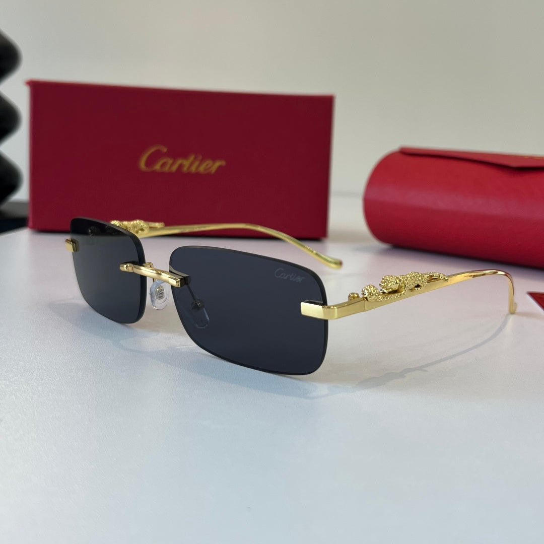 Cartier Lightweight Metal Rimless Silver Lens Sunglasses for Men & Wo - 382815 - detail image 3