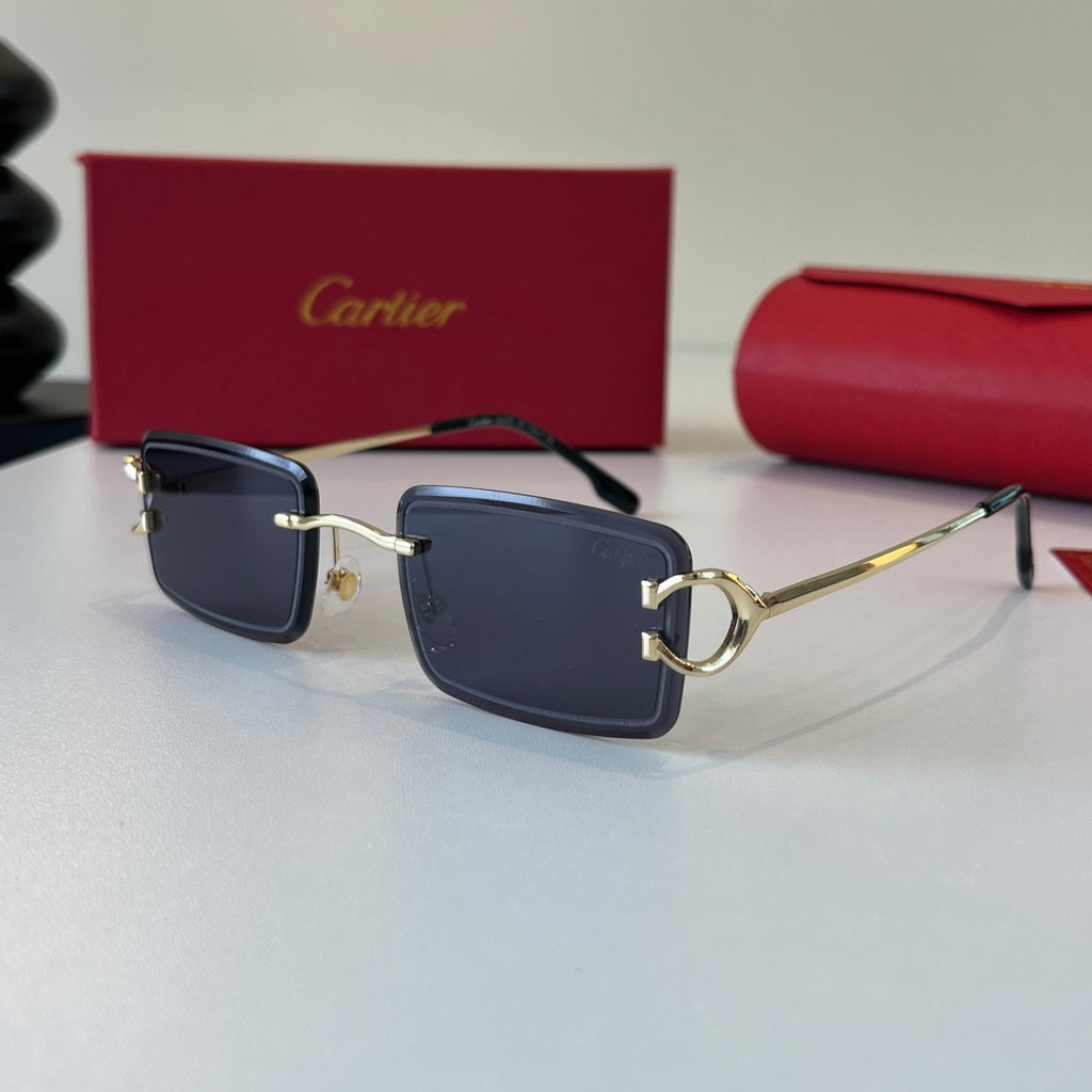 Cartier Lightweight Metal Rimless Silver Lens Sunglasses for Men & Wo - 358466 - detail image 3
