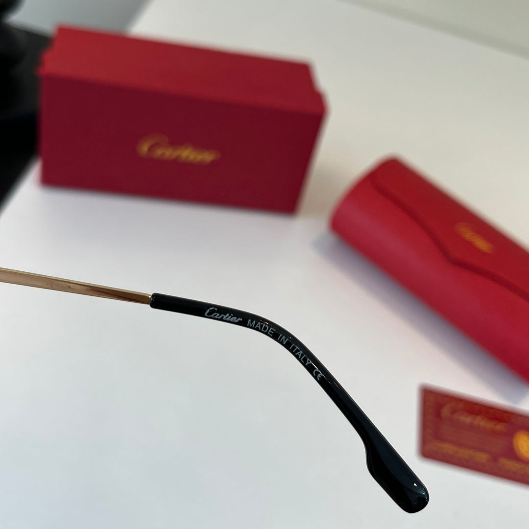 Cartier Lightweight Metal Rimless Silver Lens Sunglasses for Men & Wo - 358466 - detail image 10