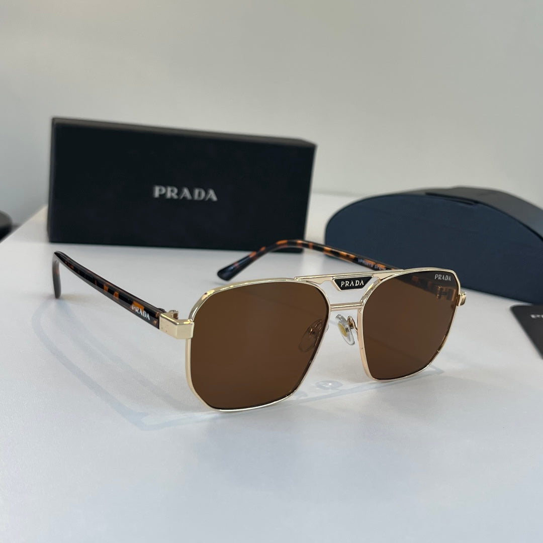 Prada Fashion Brown Lens Sunglasses for Men
