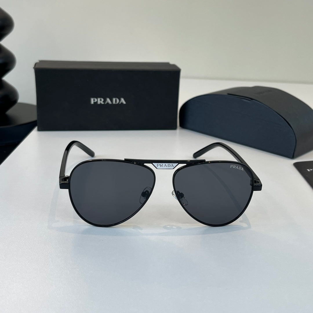 Prada Metal Aviator Black Lens Sunglasses for Men & Women - 465650 - detail image 2