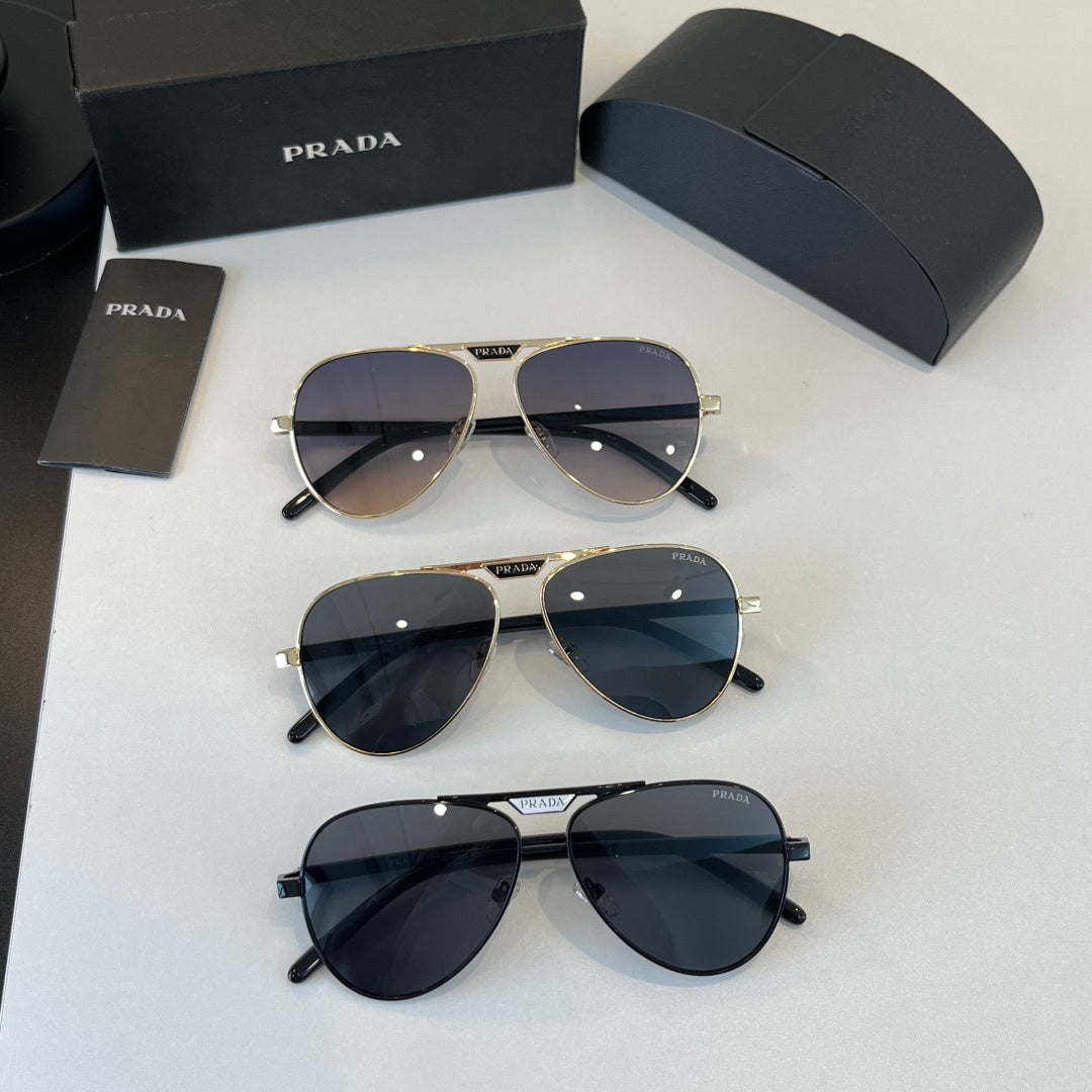 Prada Metal Aviator Silver Lens Sunglasses for Men & Women - 382573 - detail image 11