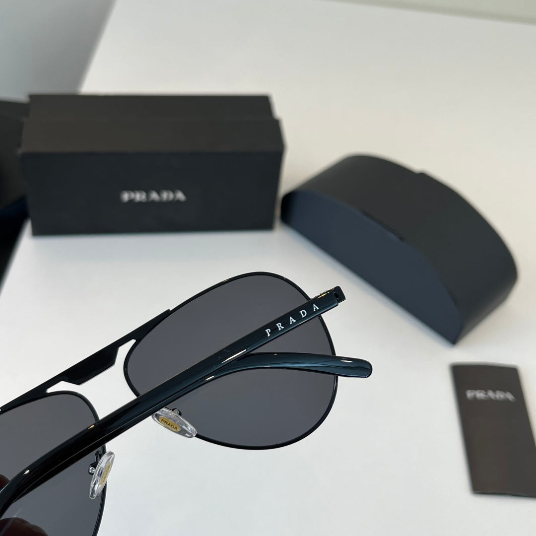 Prada Metal Aviator Black Lens Sunglasses for Men & Women - 382571 - detail image 7