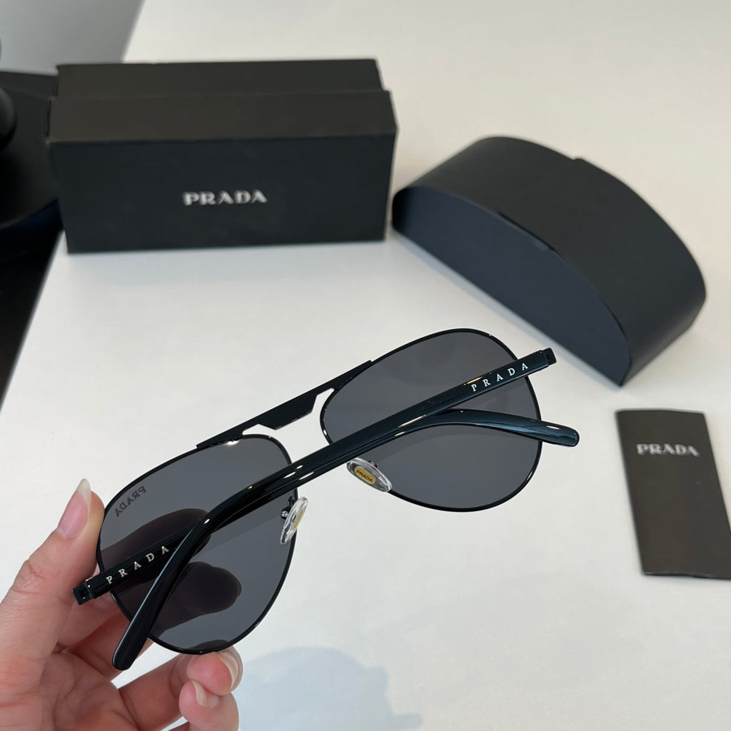 Prada Metal Aviator Black Lens Sunglasses for Men & Women - 465650 - detail image 8