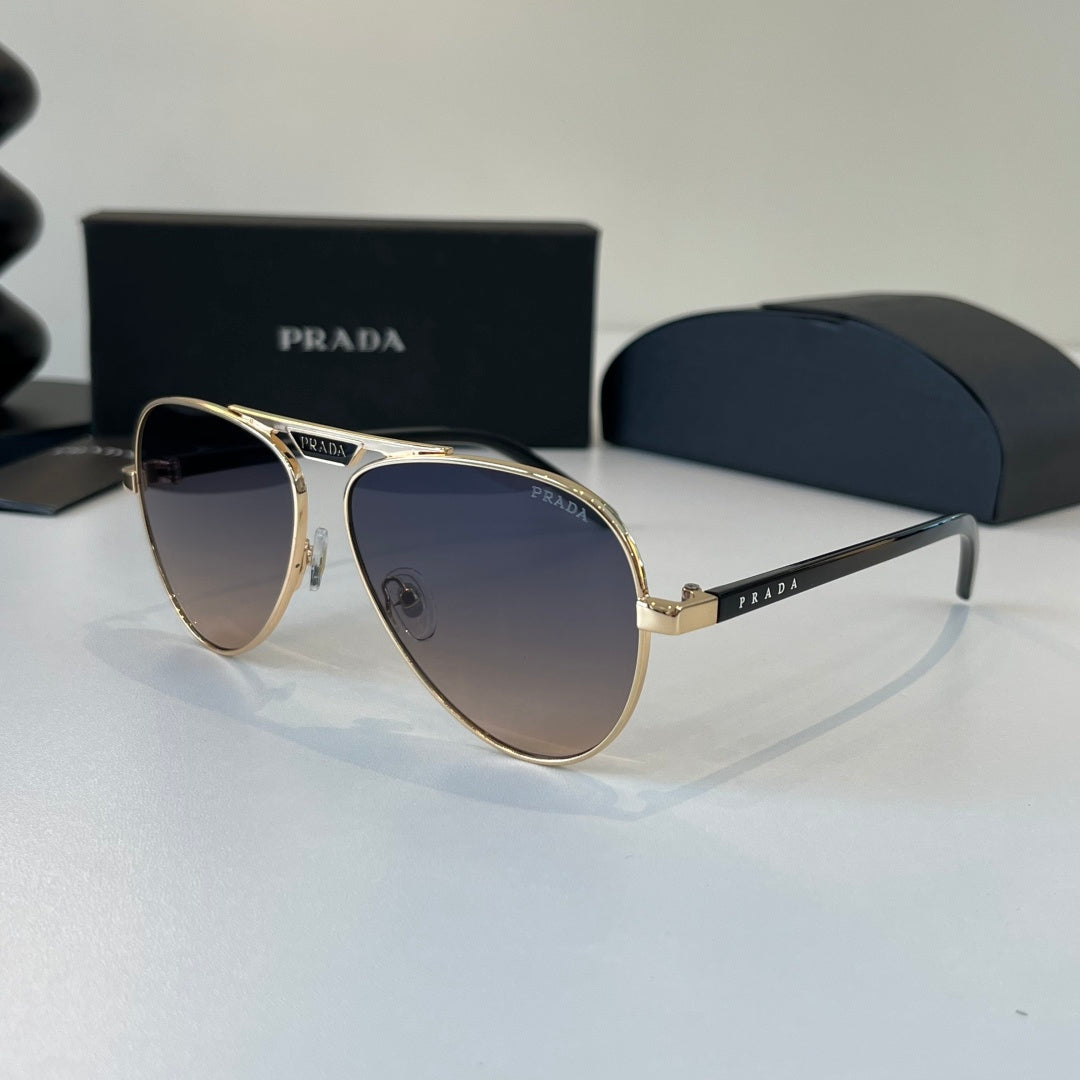 Prada Metal Aviator Silver Lens Sunglasses for Men & Women - 382572 - detail image 3