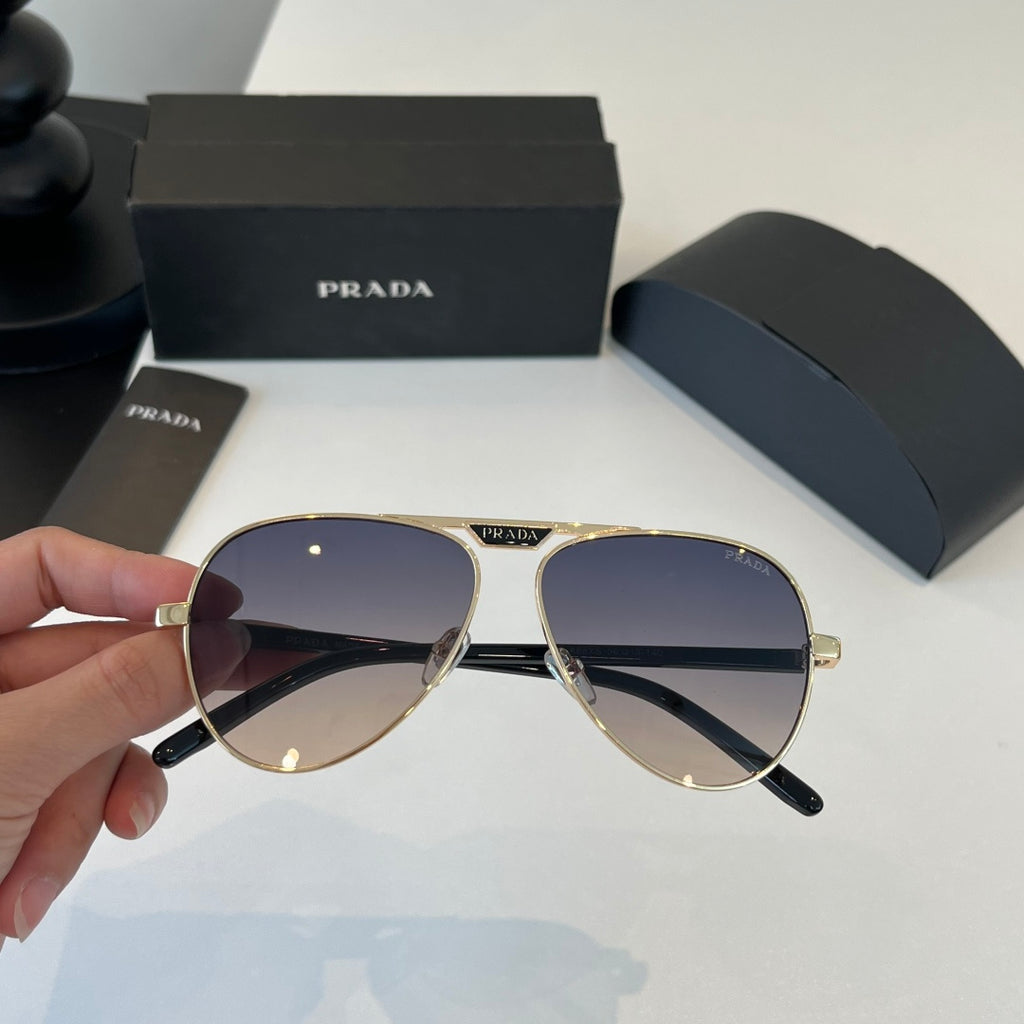 Prada Metal Aviator Silver Lens Sunglasses for Men & Women - 415735 - detail image 5