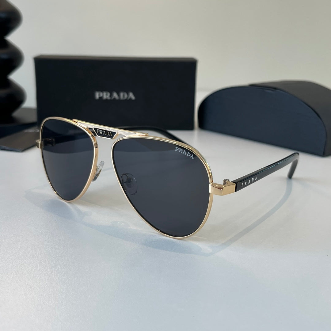 Prada Metal Aviator Silver Lens Sunglasses for Men & Women - 465652 - detail image 3