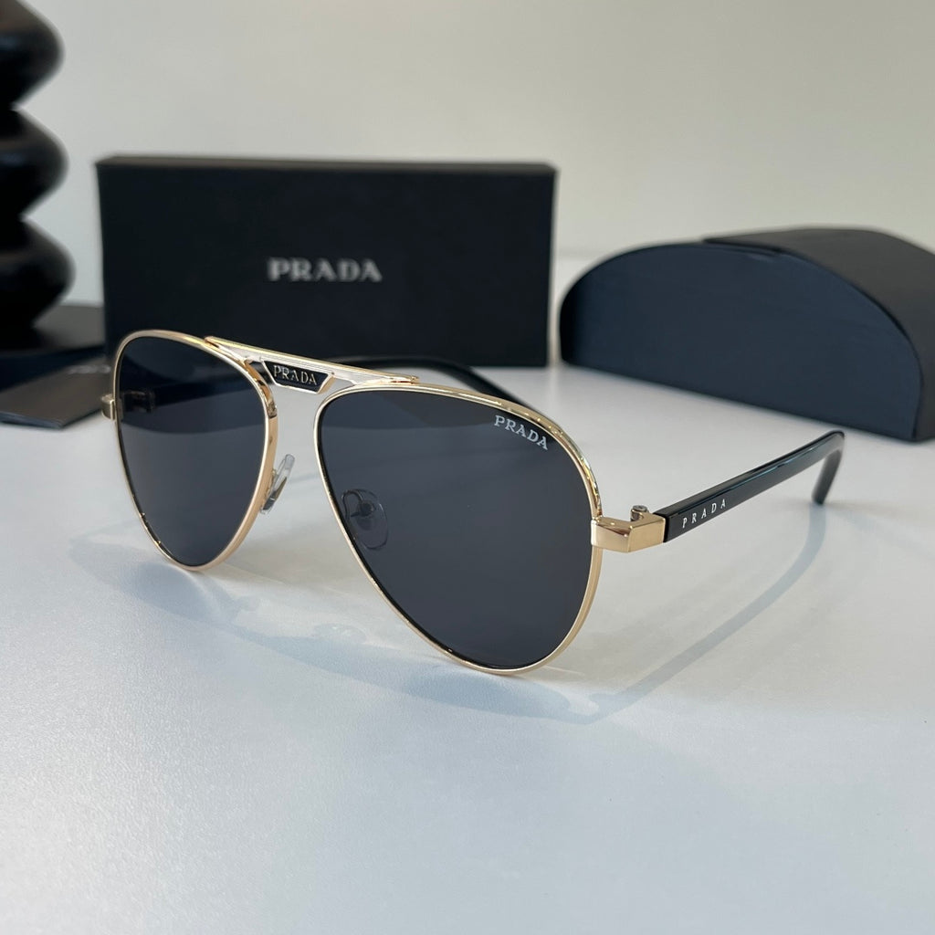 Prada Metal Aviator Silver Lens Sunglasses for Men & Women - 415736 - detail image 3