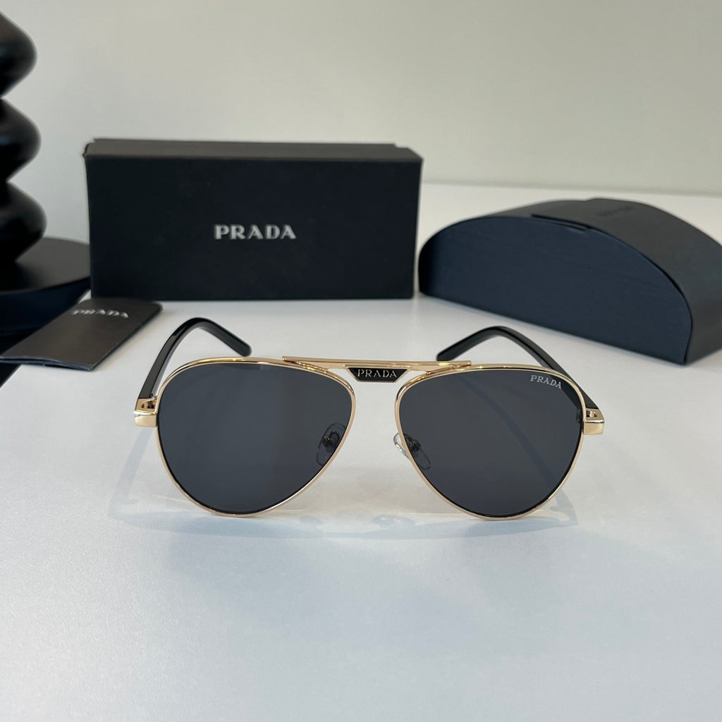 Prada Metal Aviator Silver Lens Sunglasses for Men & Women - 465652 - detail image 2