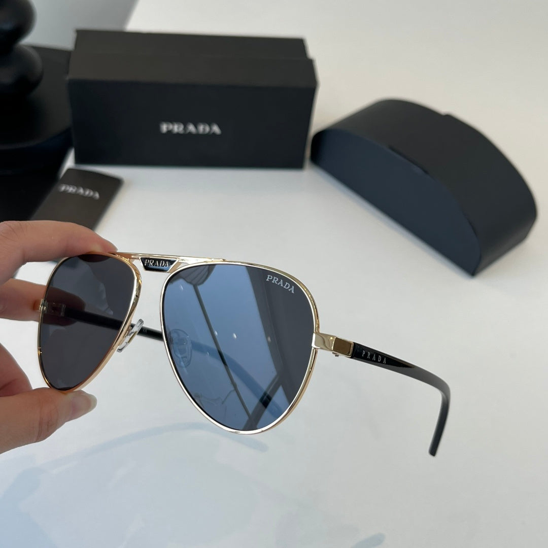 Prada Metal Aviator Silver Lens Sunglasses for Men & Women - 415736 - detail image 4