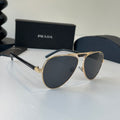 Prada Metal Aviator Silver Lens Sunglasses for Men & Women - 415736