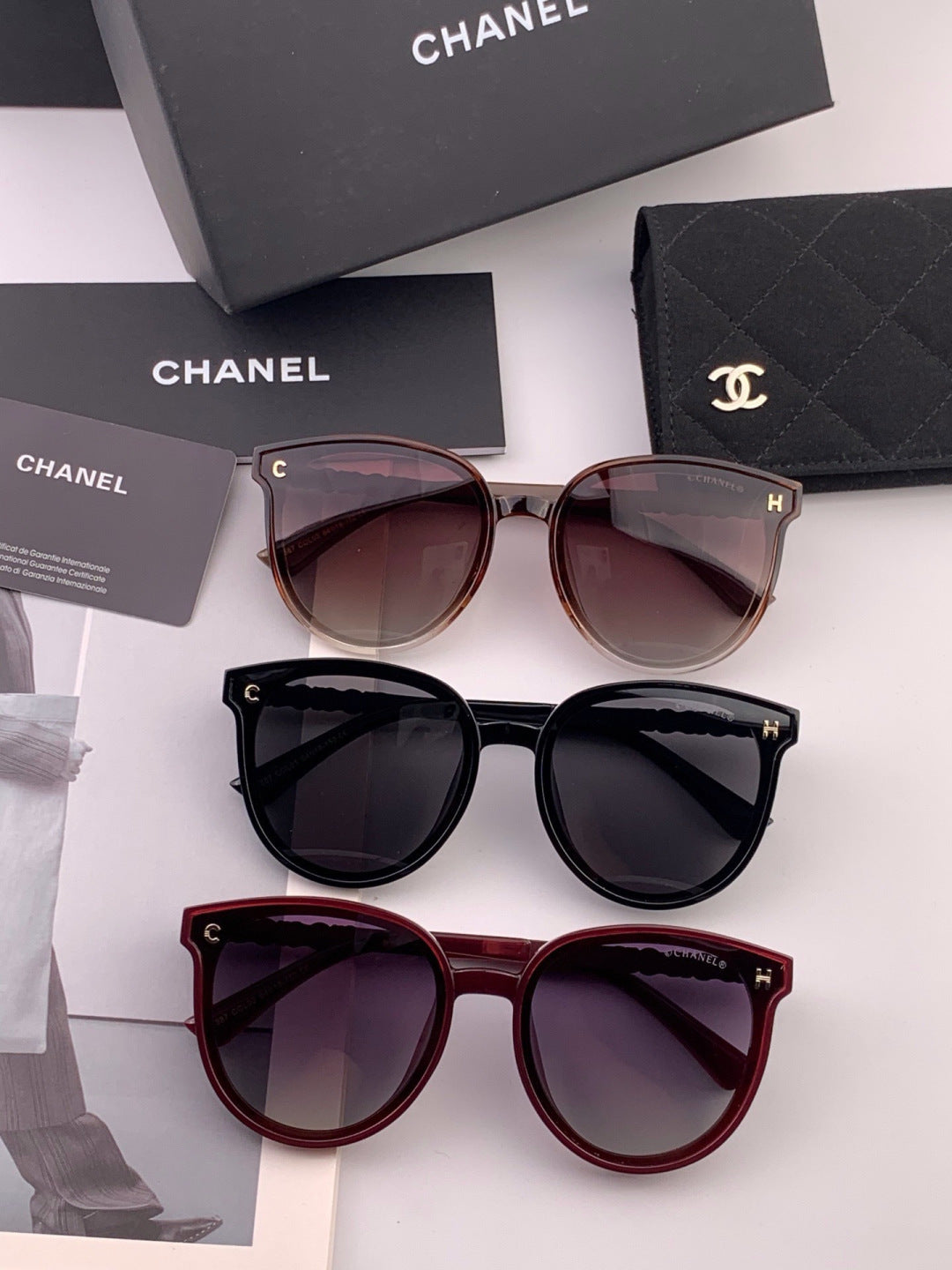Chanel CH7788 Polarized Oversized Pink Lens Sunglasses for Men & Wome - 358137 - detail image 7