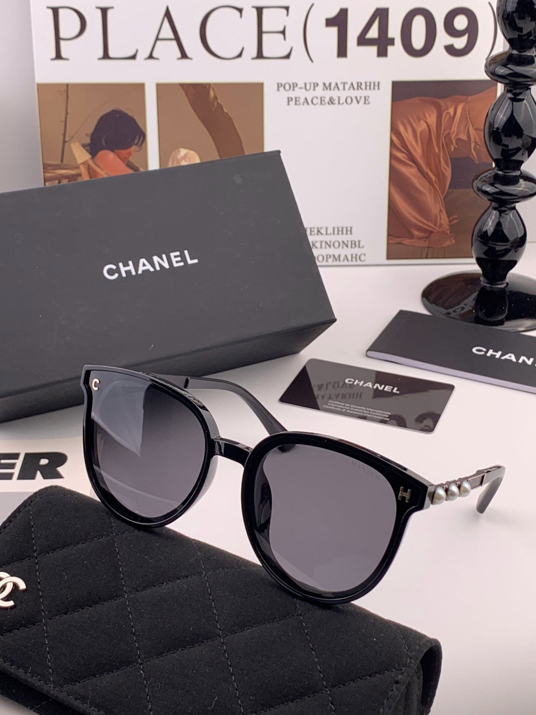 Chanel CH7788 Polarized Oversized Pink Lens Sunglasses for Men & Wome - 358137 - detail image 5