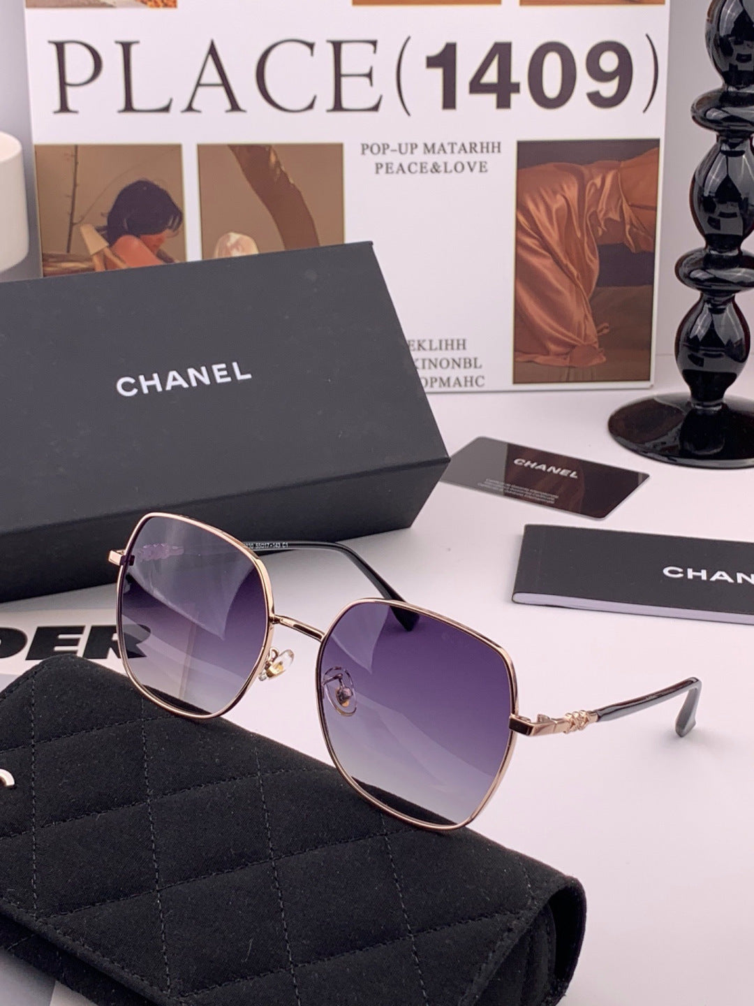 Chanel CH0193 Fashion Gray Lens Sunglasses for Men & Women - 358129 - detail image 4