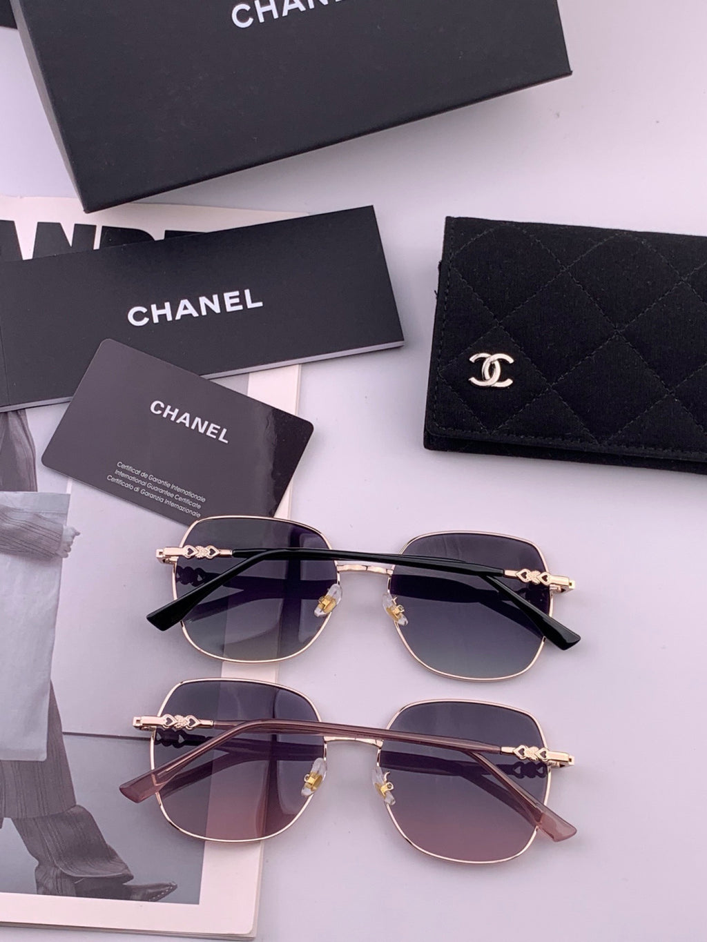Chanel CH0193 Fashion Gray Lens Sunglasses for Men & Women - 358129 - detail image 6