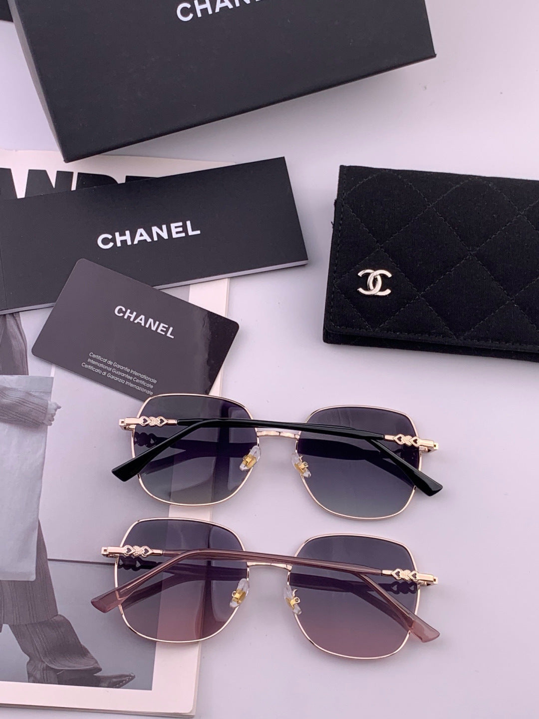 Chanel CH0193 Fashion Gray Lens Sunglasses for Men & Women - 358129 - detail image 6