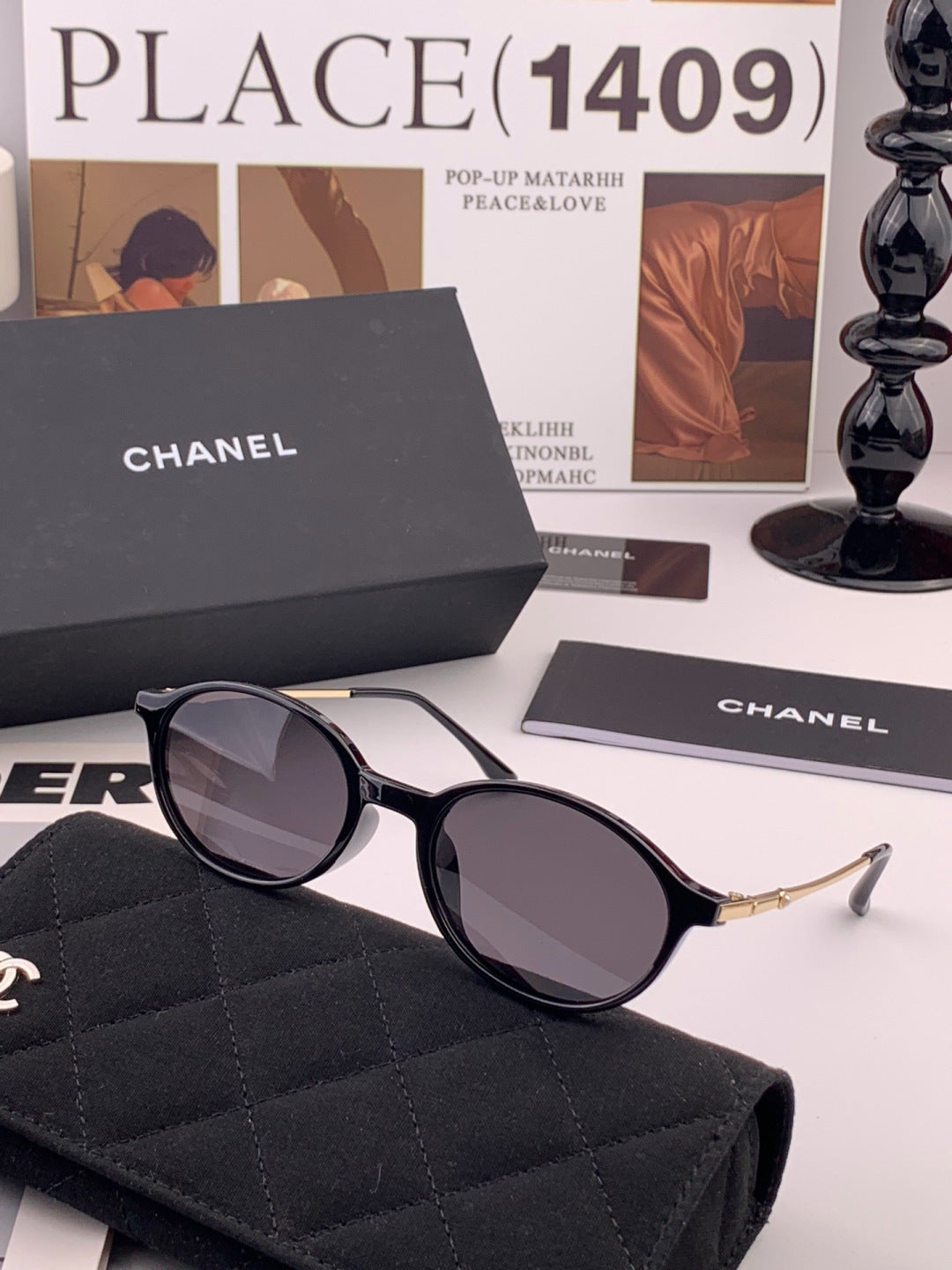 Chanel CH5821 Polarized Fashion Black Lens Sunglasses for Women - 358130 - detail image 3