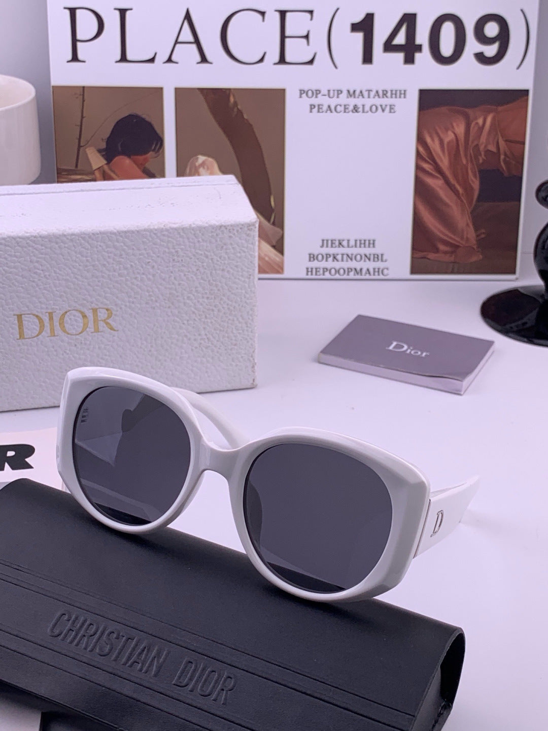 Dior CD7510 Polarized Square Gold Lens Sunglasses for Women - 358167 - detail image 4
