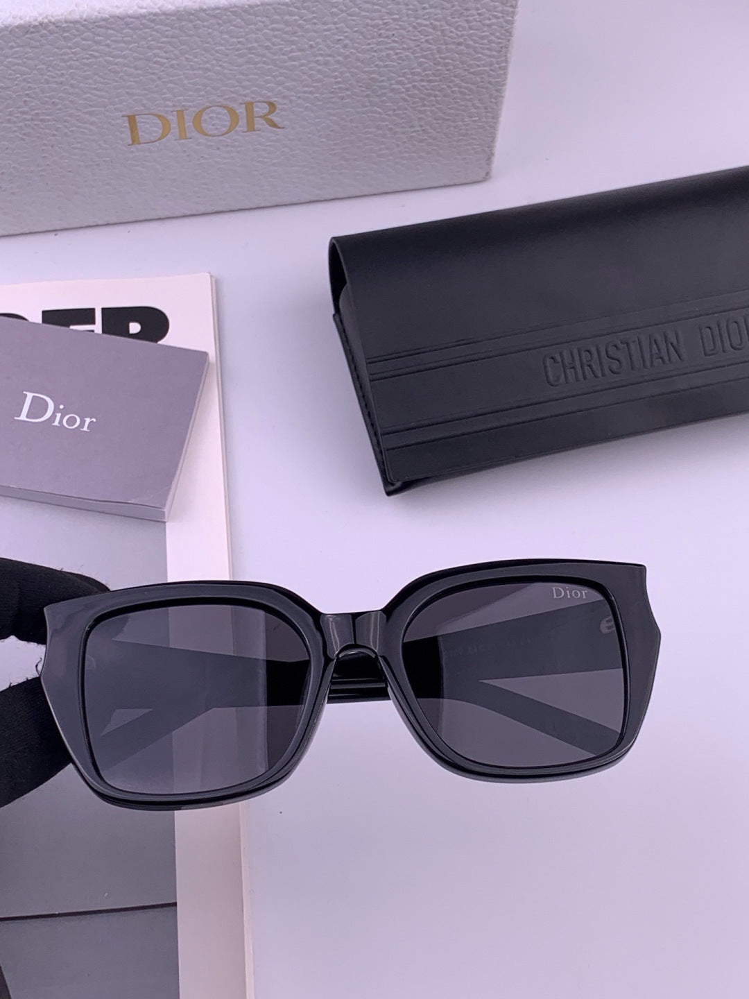 Dior CD6820 Polarized Square Black Lens Sunglasses for Women - 358170