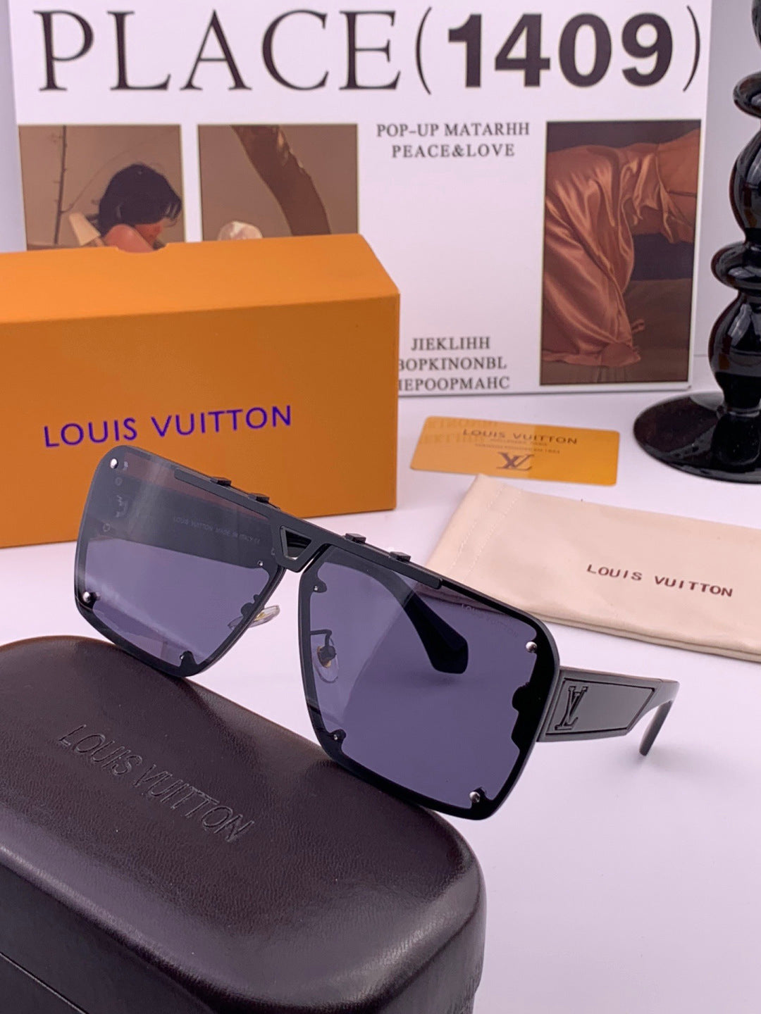 Louis Vuitton L501 Aviator Blue Lens Sunglasses for Men & Women - 357682