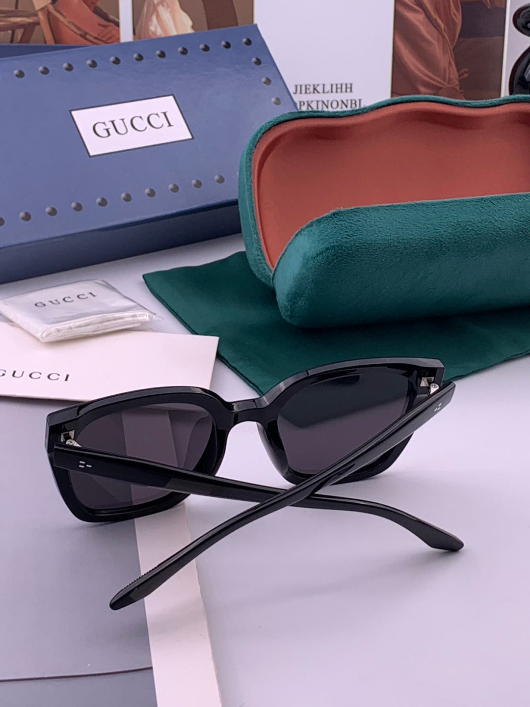 Gucci G07726 Polarized Square Black Lens Sunglasses for Men & Women - 357908 - detail image 6