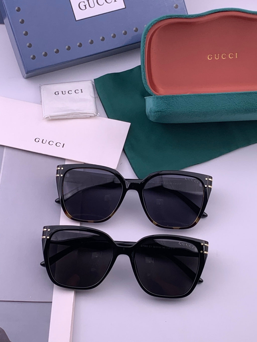 Gucci G0756 Polarized Square Black Lens Sunglasses for Men & Women - 357909 - detail image 8