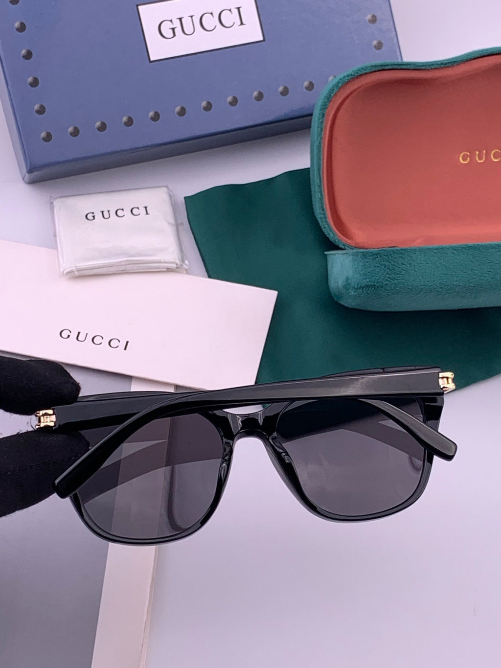 Gucci G6753 Round Black Lens Sunglasses for Men & Women - 357914 - detail image 7